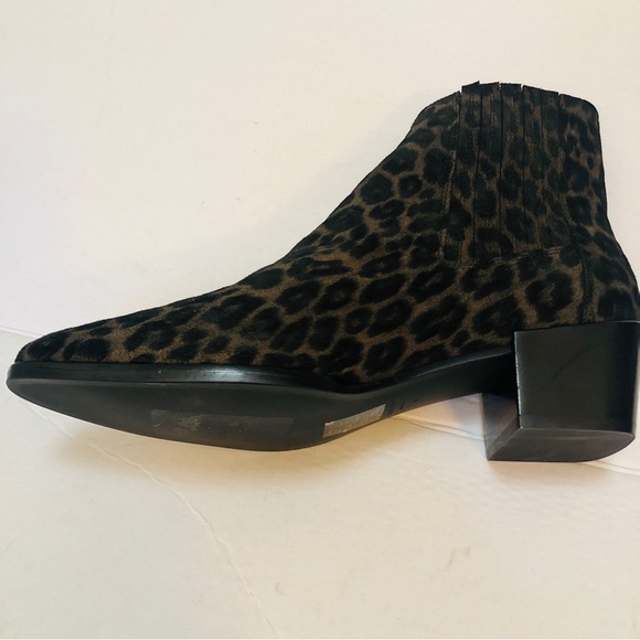 Rag & Bone Suede Ankle Boots in Leopard Print Never Worn Sz 40 "Rover" Style - Picture 9 of 14